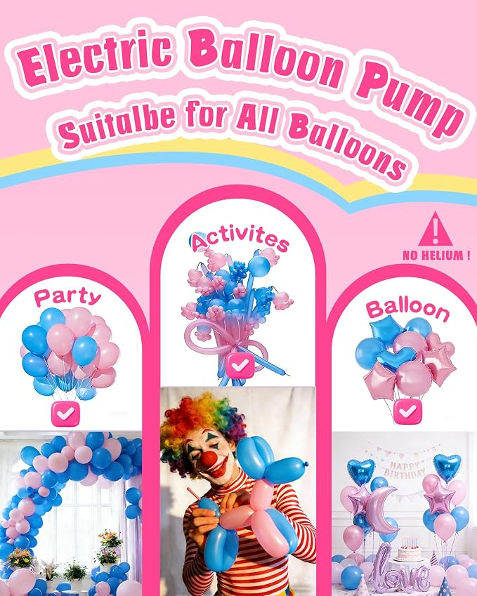 Portable Balloon Pump Electric, Rechargeable Cordless Balloon Pump Inflator - Image 4