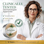 Tea Tree Oil Balm- All Natural | Great Cream for Soothing Eczema, Cracked Foot, Rashes, Jock Itch, Bug Bites, Folliculitis, Acne, Itchy Skin, Cuticles, Psoriasis, Saddle Sores- For Women & Men, 2-Pack