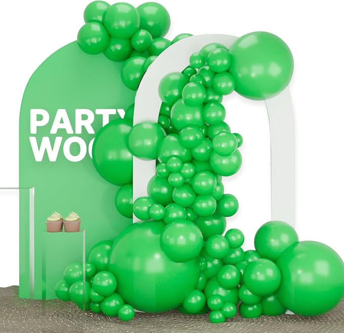 PartyWoo Green Balloons 100pcs Different Sizes of 36 18 12 10 5 Inch | Balloons by PartyWoo