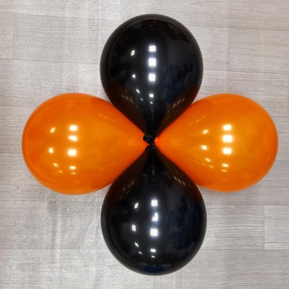 100Pcs Orange and Black Column Tower Balloons - Image 3
