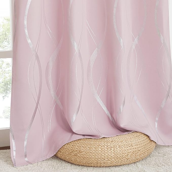 NICETOWN Pink Blackout Curtains Panels - Image 7