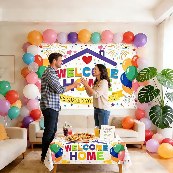 Welcome Home Banner Backdrop 6x4ft We Missed You Sign | Photography Background - Image 6