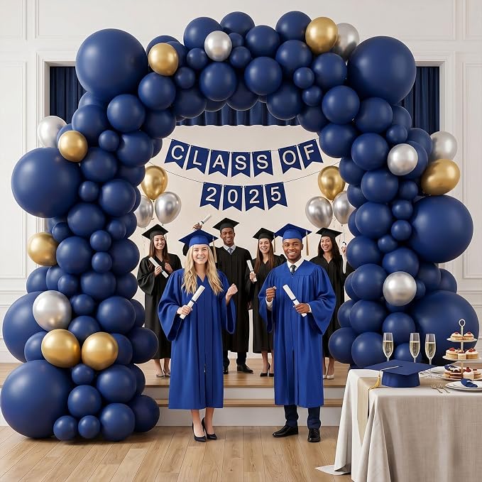114pcs Navy Blue Balloons, 18 12 10 5 inch Balloons | Garland Arch kit - Image 3