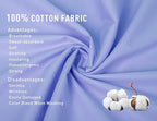 Sunflower Body Pillowcase 100% Cotton Long Pillow Cover/Case Envelope Closure 1 Pack, 21×54 inches Purplish Blue, Soft and Breathable