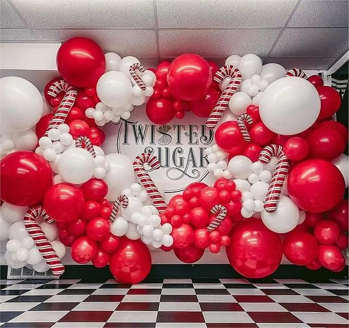 FOTIOMRG 110pcs Red Balloon Garland Arch Kit, 18 12 10 5 inch Red Latex - Image 5