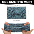 Cobahom 6 Pcs Wide Headbands for Women Non Slip Soft Fabric Hair Wrap Boho Head Bands Elastic Sport Hair Bands for Workout Yoga Running (Retro Flower)