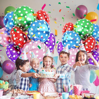 20PCS Mixed Color Round Foil Balloons, 18 Inch Round Shaped Foil Balloon - Image 5