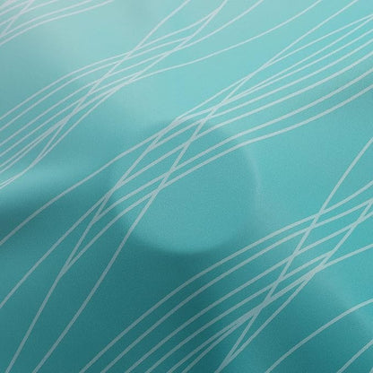 Teal and Greyish White Blackout Curtains 45 Inch Length, Light Blocking - Image 8