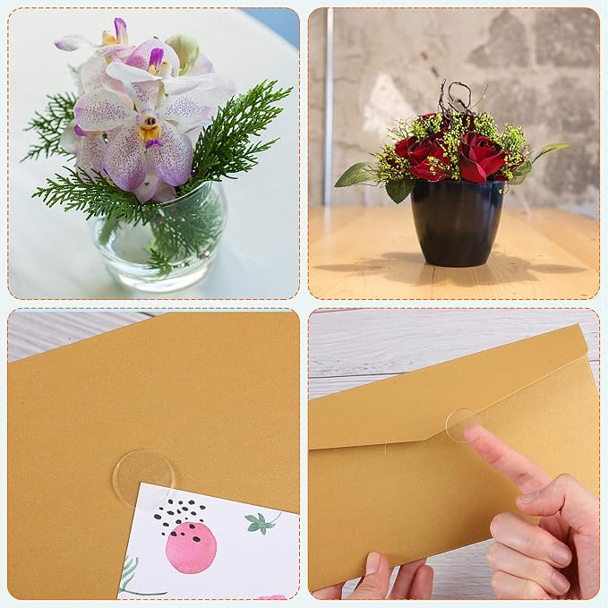 Zonon 1000 Pcs Double Sided Adhesive Dots Clear Glue Point Tape Stickers - Image 6