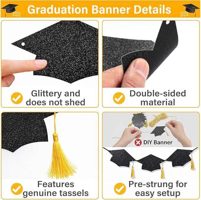 2026 Graduation Decorations, Pre-Strung Graduation Banner, Class of 2026 - Image 5
