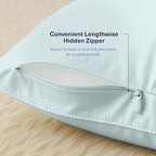 Kickoff Viscose Bamboo Pillowcase, Standard, Set of 2, 100% Organic Hidden Zippered Viscose Bamboo Pillow Case Standard Size, Cooling Pillow Cover for Hot Sleepers (20"x26" Coastal Blue)