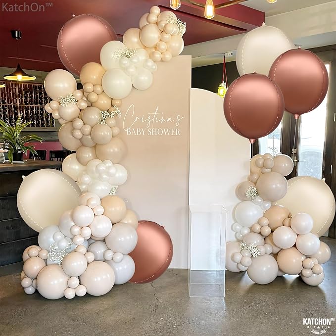 KatchOn Brown and Cream Balloons Set 22 Inch - Image 4