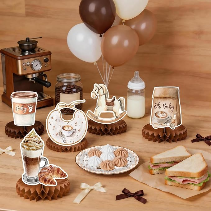 Coffee Baby Shower Decorations A Baby Is Brewing Party Supplies | Coffee Theme - Image 6