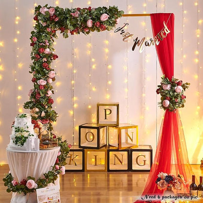 Artificial Flower Garland 5.4ft Floral Rose Vine Decor, Hanging Faux Roses - Image 7