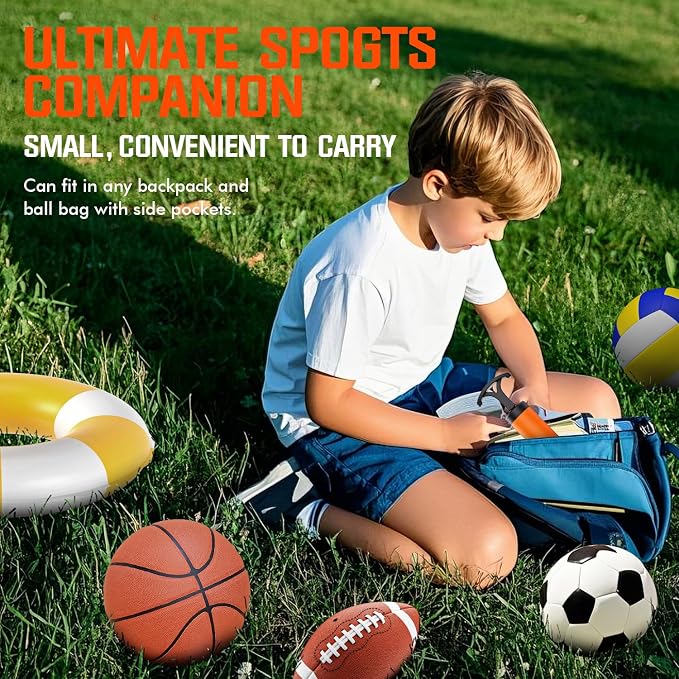 Ball Pump, Ball Pump for Sport Balls, Soccer Ball Pump, Hand Pump - Image 9