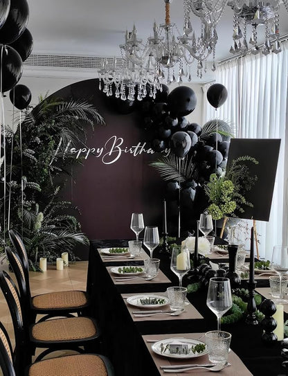 Black Balloons 50 Pcs 12 Inch Black Latex Balloons, Photo Backdrop | Black - Image 6