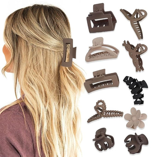10PCS Non-Slip Hair Clips Jaw Clips for Thick Hair Clamp Flower Non-Slip Hair Accessories with Multi-Styles for Women Girls