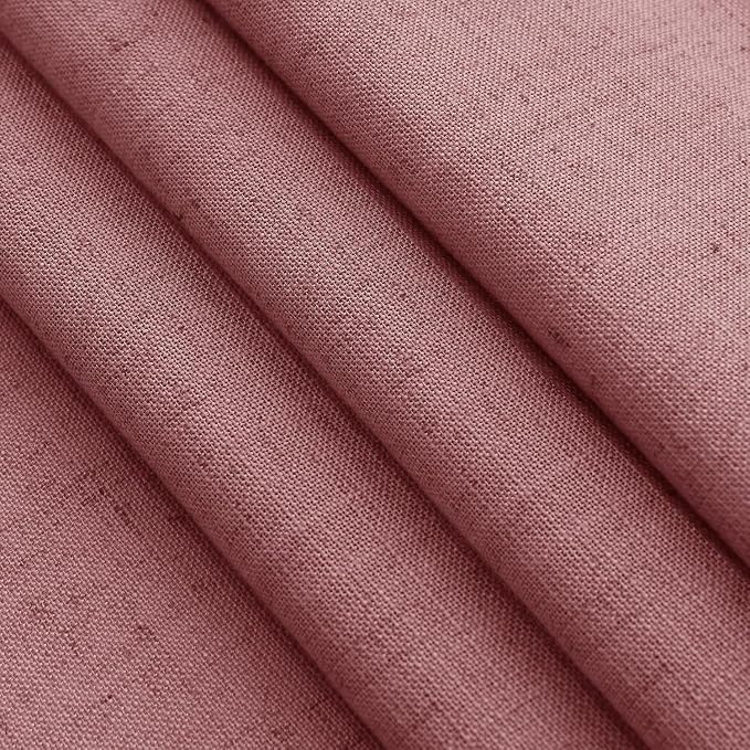 Canyon Rose Linen Curtains 132 Inch Length - Image 8