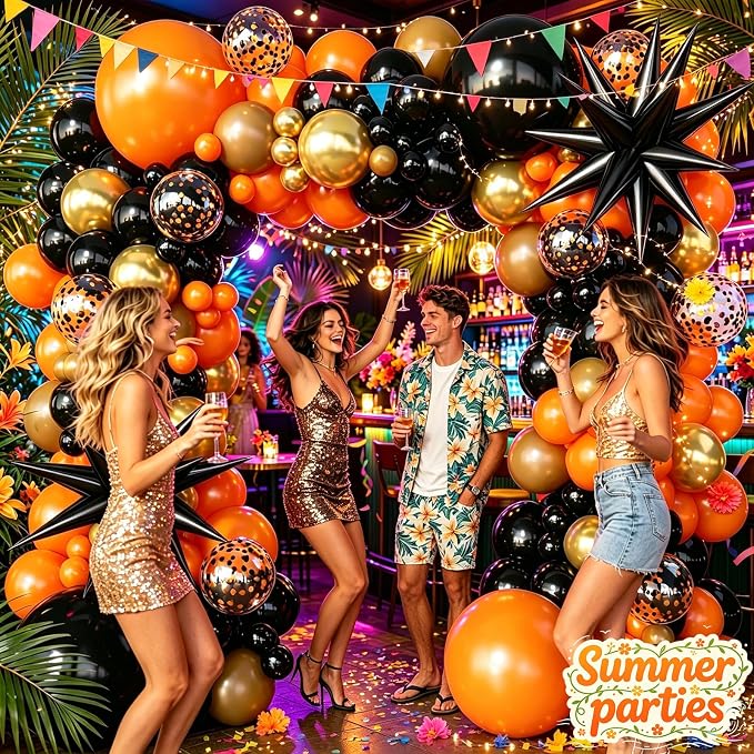 Black Orange Arch Kit Garland - Image 4