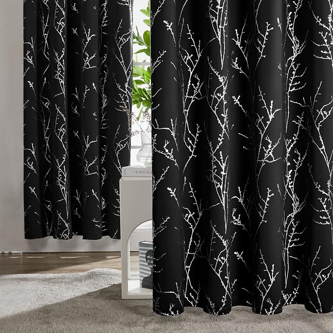 Deconovo Blackout Curtains, Thermal Window Panels, 2 Panels, - Image 3
