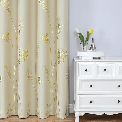 Beige Curtains 90 Inches Long, Room Darkening Curtains - Image 2