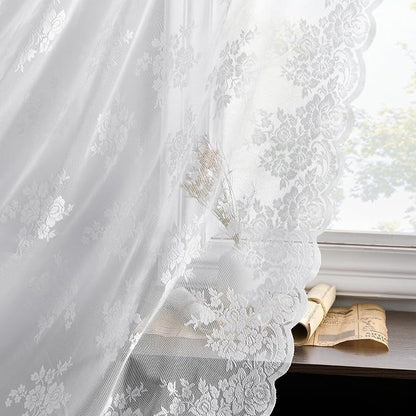 Kotile Short White Lace Curtains - Image 7