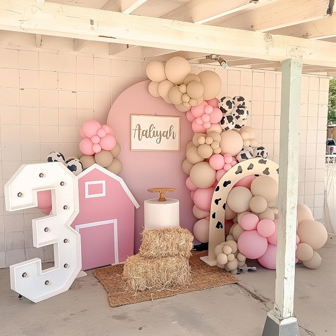 Cowgirl Balloon Dusty Blush Pink Brown Tan Coffee Beige Sand White Ivory Nude - Image 5
