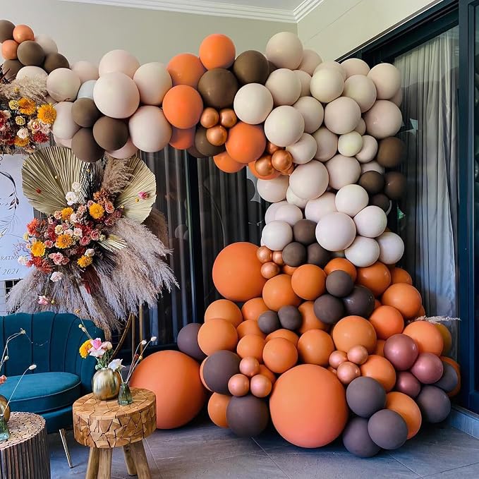 Burnt Orange Balloons 12inch, Burnt Orange Latex Balloons 50pcs Party Balloon - Image 8