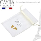Camila Paris CP2921/2 French Hair Clip for Women, Set of 2 Small 1 inch Gold Girls Hair Claw Clip Jaw Fashion Durable Styling Hair Accessories for Women, Ladies Strong Hold Grip Clamp, Made in France