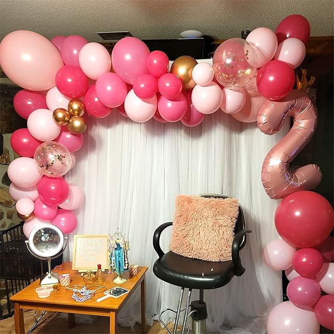 40 Inch 2nd Birthday Number Balloon, Pearl Pink Foil Giant Number Balloons 0-9 - Image 7
