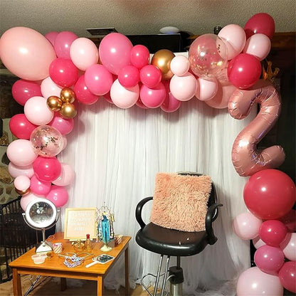 40 Inch 2nd Birthday Number Balloon, Pearl Pink Foil Giant Number Balloons 0-9 - Image 7