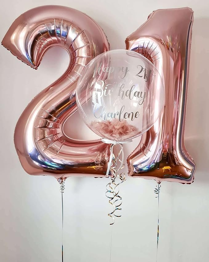 40 Inch Rose Gold 20 Number Balloons Giant 20 Balloons Rose Gold Birthday 20 - Image 6
