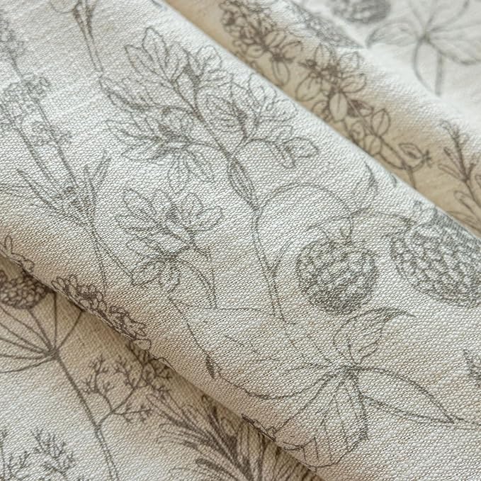 ENJOYBRIDAL Floral Curtains 63 Inch Length Vintage 2 Panels Drapes Short Rod - Image 6