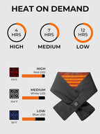 ORORO Heated Scarf, Up to 12 Hours of Warmth, Heated Neck Warmer with Rechargeable Battery