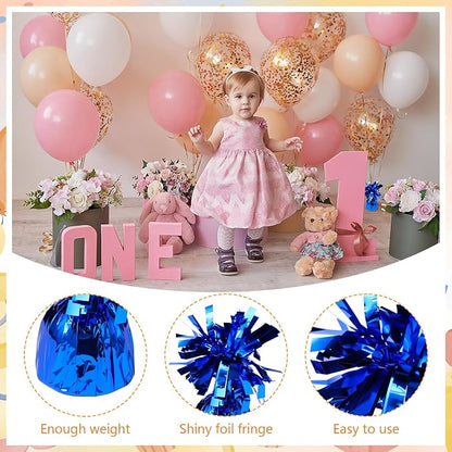 4 Pcs Blue Metallic Balloon Weights Holder Anchors Balloon Holder Weights - Image 3