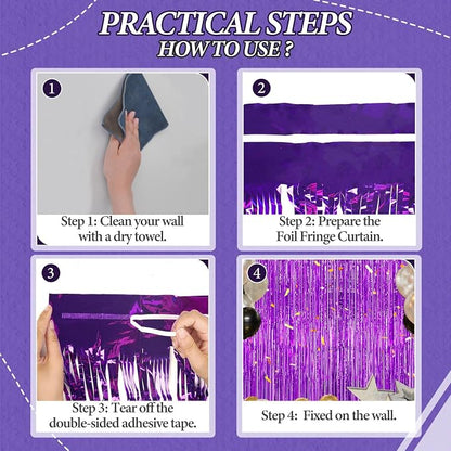 DECOCKRAT 3 Pack Foil Fringe Backdrop - Image 2