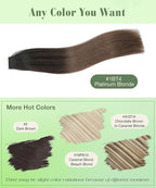 SURNEL Human Hair Tape in Extenions Ombre 1B Off Black Fading To 4 Chocolate Brown Tape in Hair Extensions 16 inch 20pcs 50g(#1BT4-16)
