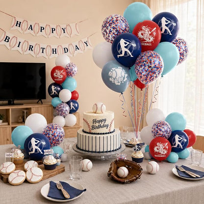 Baseball Balloons for Birthday Party Decor - Image 4