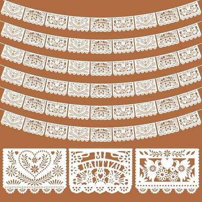 TaoBary 6 Pcs Papel Picado Mexican Wedding Cielito Lindo Party Decor 118 Feet by TaoBary