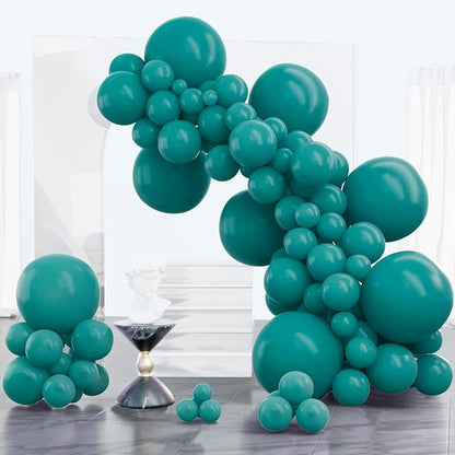 PartyWoo Slate Blue Balloons 100pcs Dusty Blue Boho Color 5 Inch | 18 12 10 5 by PartyWoo