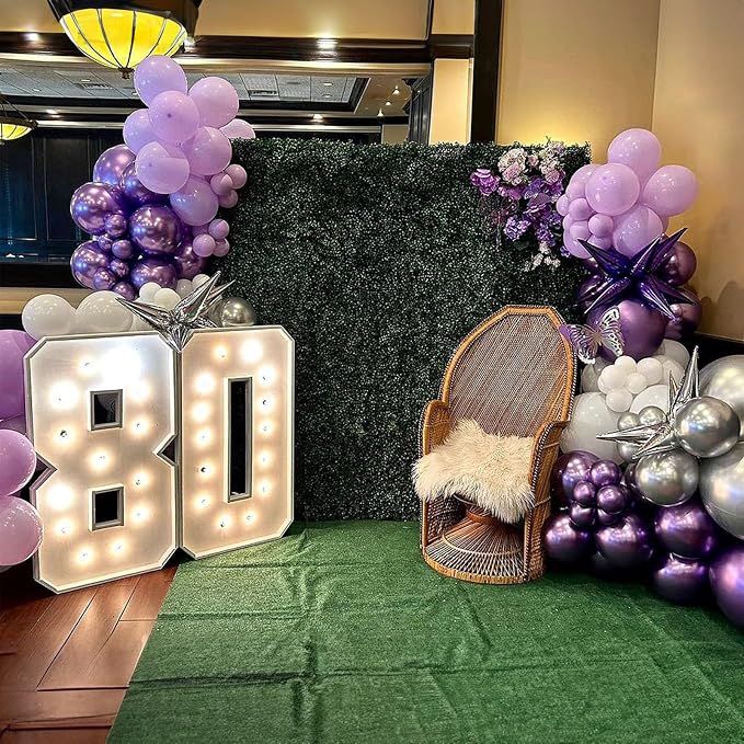 Purple Silver Balloons, 12 Inch Metallic Purple Silver Balloons Light Purple - Image 5