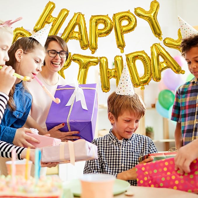 16" Happy Birthday Balloon Banner Foil - Image 3