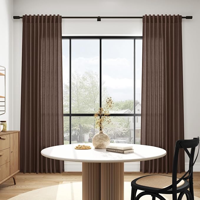 Cappuccino Linen Curtains 72 Inch Long - Image 5