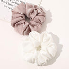 Scrunchies Hair Ties for Women - Big Silk Satin Scrunchie Exra Large Jumbo Gaint Oversized Cute Scrunchy for Curl Thick Hair Ligas Para el Cabello De Mujer Decorations Hair Accessories Gift for Girls