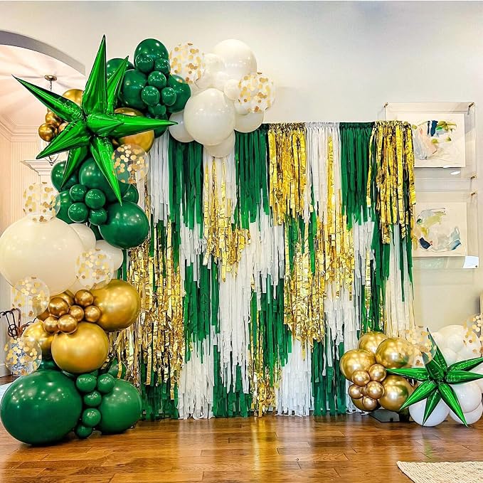 BAUANOOY Green and Gold Balloons - Image 5
