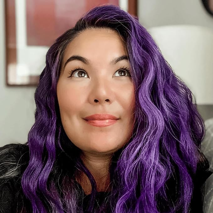 Overtone Semi Permanent Hair Color Conditioner, Vibrant Purple, 8 oz, Nourishing, Damage-Free, Color Depositing Mask for All Hair Types with Shea Butter & Coconut Oil, Vegan & Cruelty-Free