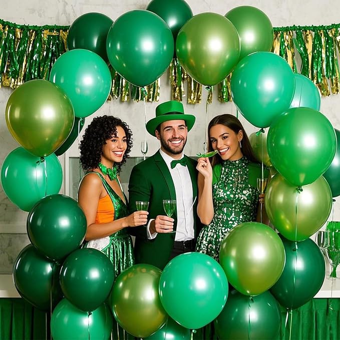 Green Balloons Green Birthday Decorations 10 Pack 36 inch Round Party Balloons - Image 3
