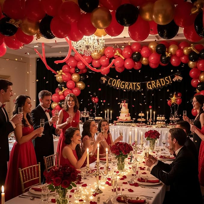 LOVESTOWN 18 Inch Red Large Balloons, Baby Shower Anniversary Festival Party - Image 2