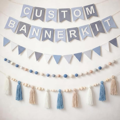 SmoothNovelty 139 Pcs Felt DIY Custom Banner Kit Include 104 Letters 18 by SmoothNovelty