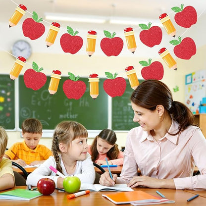 2 Pcs Pencil Apple Banner Garland - Image 7